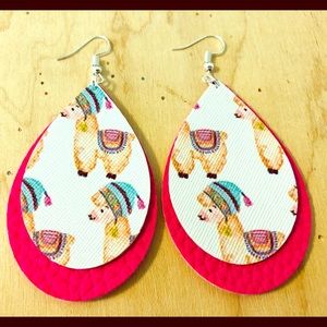 Llama Teardrop Earrings